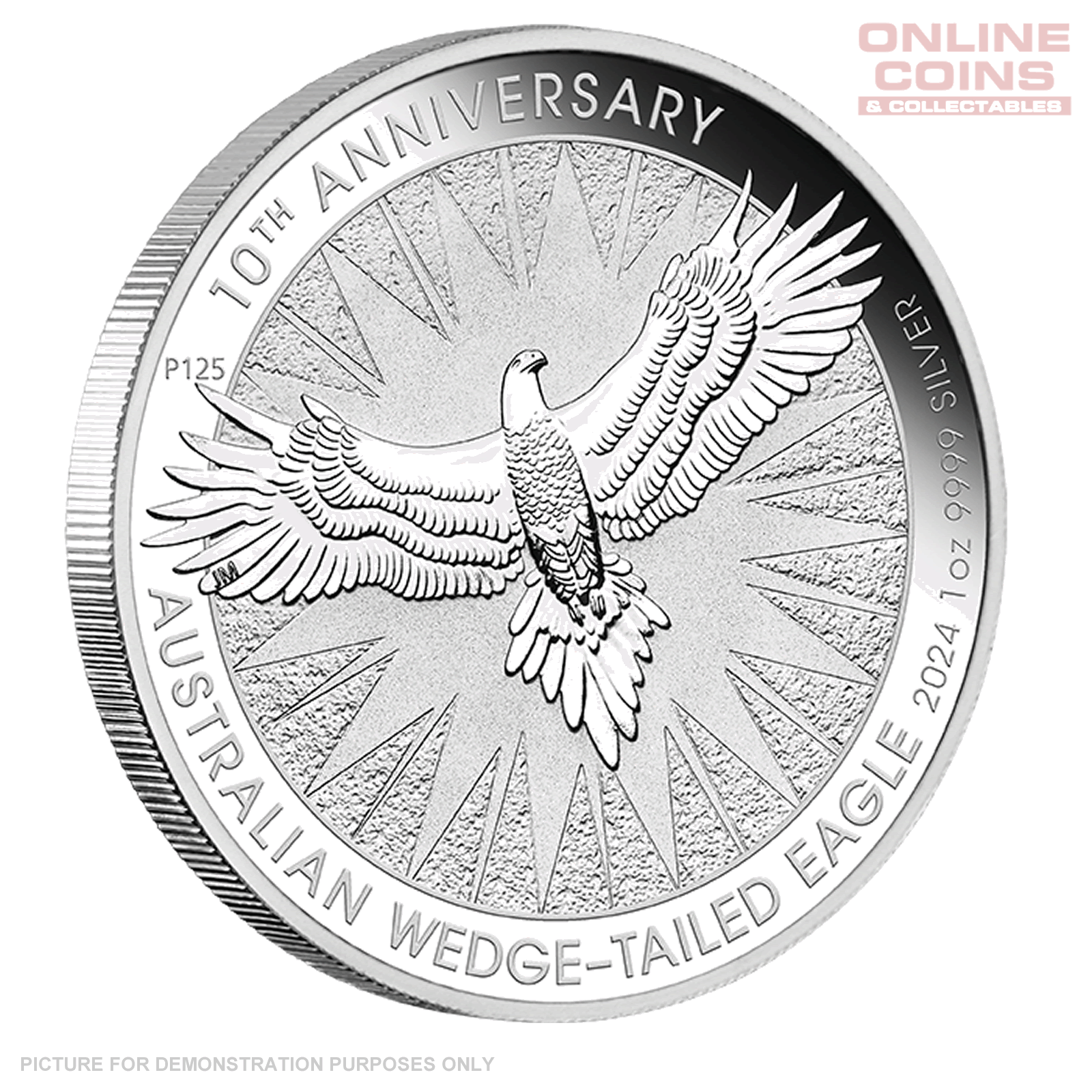 2024 Perth Mint Australian Wedge-Tailed Eagle 10th Anniversary 1oz Silver Bullion Coin